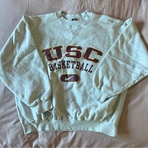 Vintage Nike USC Basketball White/Gray Sweater